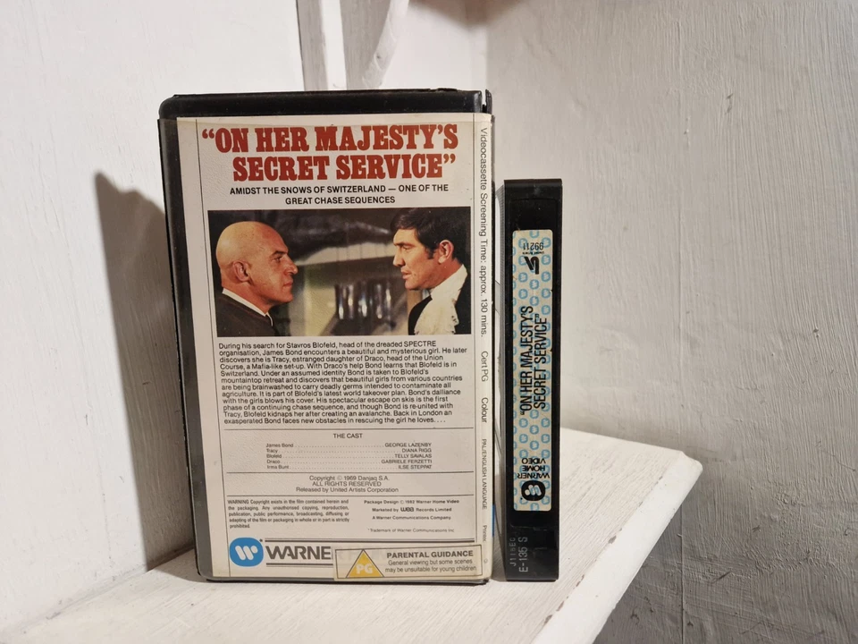 On Her Majesty’s Secret Service -  Pre-Cert Big Box VHS Video - Warner Bros - image 3 of 4