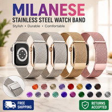 Milanese Loop Strap for Apple Watch Ultra 2 49mm SE 40/41/44/45mm Magnetic Band