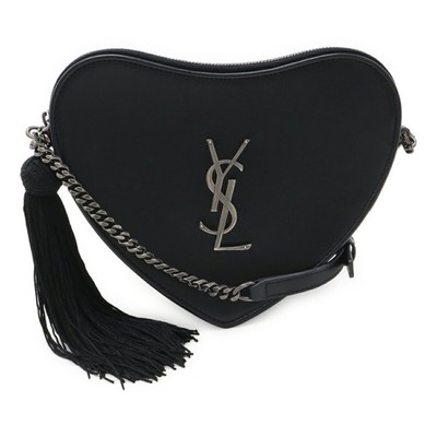 SAINT LAURENT PARIS YSL Yves Saint Laurent Heart Pochette Chain Sh... GZl1ht9z