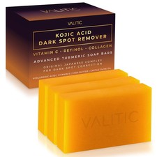 Valitic Kojic Acid Dark Spot Remover Soap Bars with Vitamin C, Retinol,...