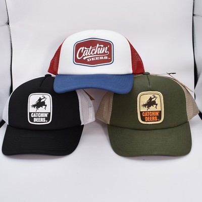 Get All 3!! Catchin' Deers Foam Adjustable Mesh Snapback Trucker Hats Caps NWT
