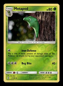 metapod pokemon card price Sun & Moon Base Set Uncommon #2 Colorless Retreat Cost Metapod Great Encounters - Uncommon