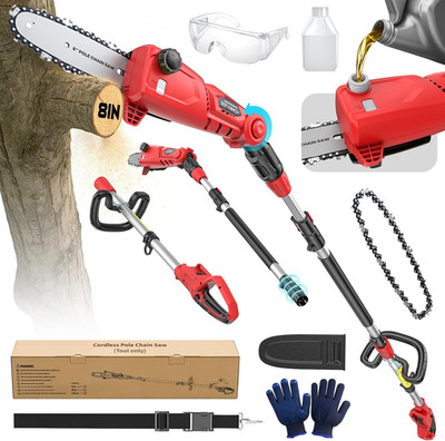 Electric Pole Saw Compatible with Milwaukee 18V, 8 Inch Tree Trimmer Cutter, 16F