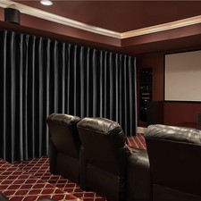 Blackout Velvet Curtains 100x96in Home Theater