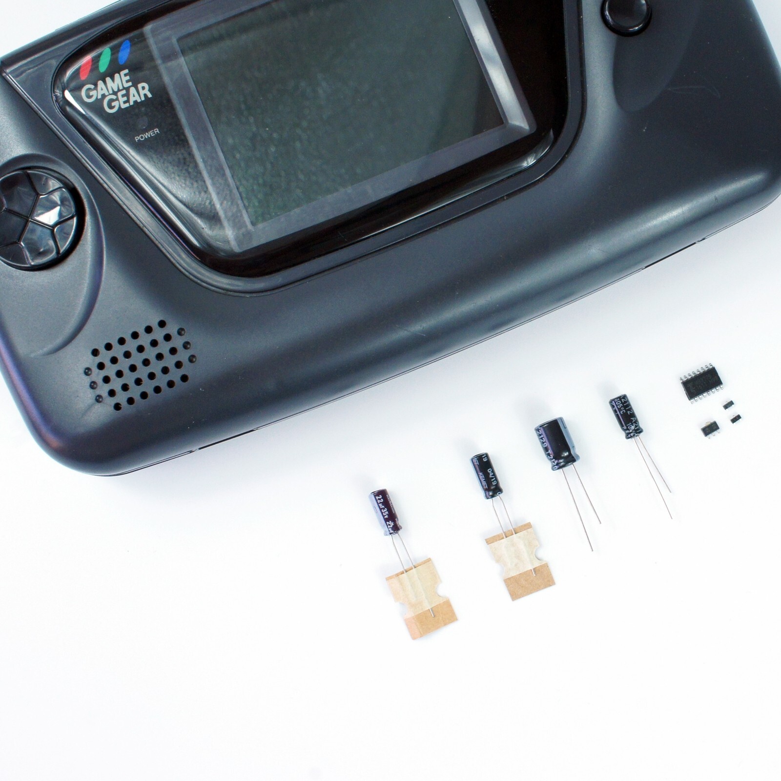 SEGA Game Gear Power Board Capacitor and IC Full Repair Kit eBay