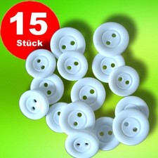 15x Wäscheknöpfe Set Wäscheknopf weiß Kunststoff 15 - 18 mm Knöpfe Bettwäsche