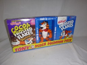 Vtg 1998 Tony The Tiger Plush W Frosted Flakes Cereal Boxes Unopened Kelloggs Ebay