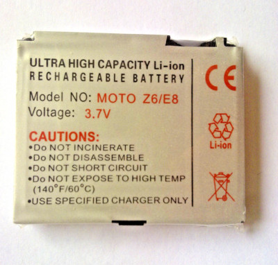 ORIGINAL OTB BATTERY Li-ion 3.7V MOTOROLA Z6/E8 ULTRA HIGH CAPACITY