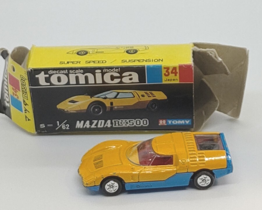 Tomica Black Box 34 MAZDA RX500 S=1/62 Made in Japan | eBay