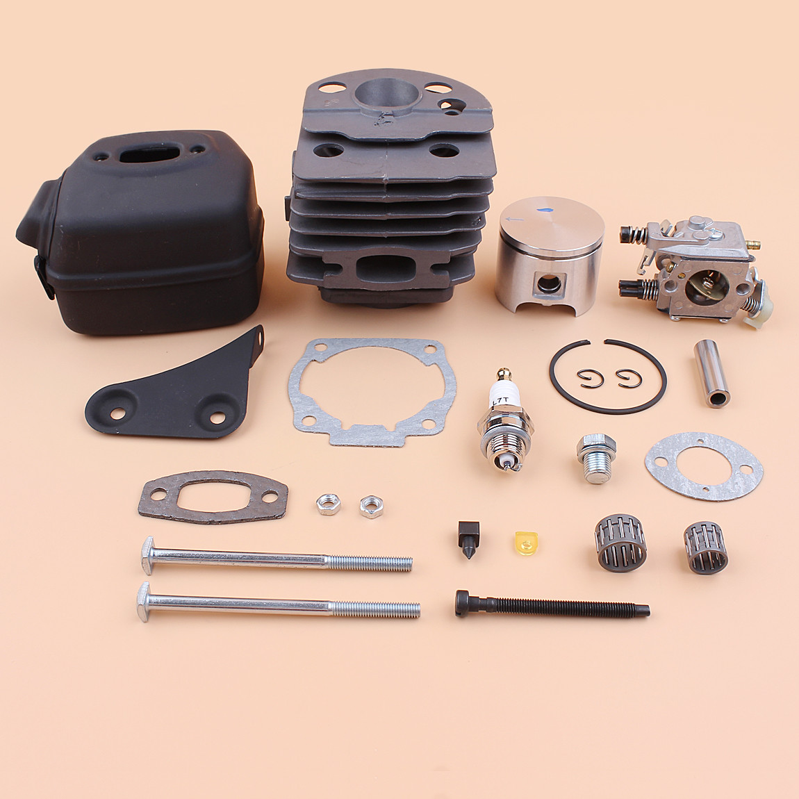 Kit Cilindro Pistone Nikasil Per Husqvarna 51/55 Rancher - 46mm Con Guarnizioni E Filtro Carburante - Foto 3