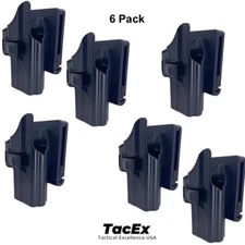 6 PK OWB Belt Clip Holster for Glock 43 QR Button G43 Outside Waist Band Holster