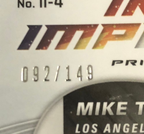 Panini Prizm #II-4 2020 Mike Trout impacto instantáneo rojo Mojo Prizm SP/149 PSA 9 - Imagen 3 de 4