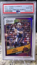 mac jones PSA  10 timeless Tributes Purple /35 🔥 2021 Panini Classics