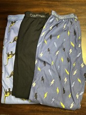 Boys Lot Of 3 Calvin Klein Pajama Bottoms Small 7/8