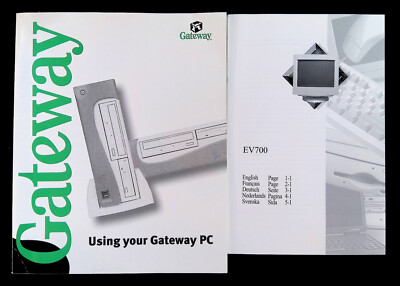 Vintage Gateway Computer User Manuals for Hardware and Software PC & EV700