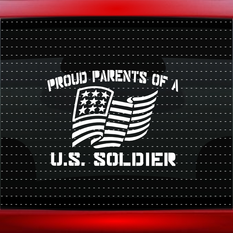 Proud Army Parents #1 Car Decal Window Vinyl Sticker Mom Dad Soldier 20 ...