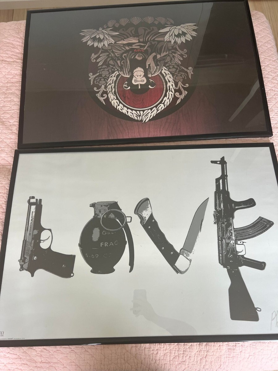 Phillip defranco signed posters - Love guns (signed) and Zen