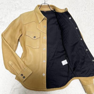 The Flat head Genuine Leather Deerskin Western Shirt Jacket Size