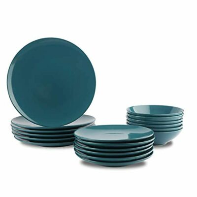 Stoneware Dinnerware 18 Pc Dinnerware Set Amazon Basics 18-Piece