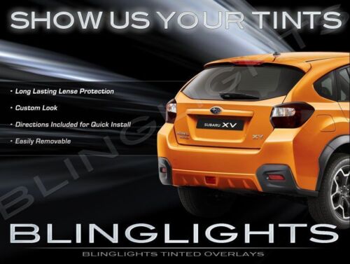 Subaru XV Crosstrek Tinted Tail Lights Overlays Smoked Lamps Film Protection Kit