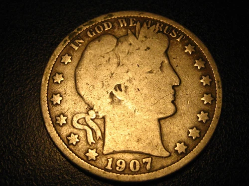 1907-O 90% Silver Barber Half Dollar Good FULL RIMS     ^^^^^