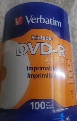 Verbatim Life Series 98491 16x DVD-R White Inkjet Printable Hub Printable