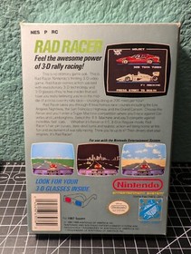 Rad Racer (Nintendo Entertainment System) NES Cartridge, Sleeve, Manual, Box