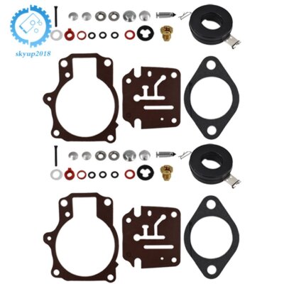 ALL-CARB Carburetor Rebuild Repair Kit With Float Replacement For Johnson 50 55 60 Hp Pack Of 2 ALL-CARB Carburetor Rebuild Repair Kit With Float Replacement For Johnson 50 55 60 Hp Pack Of 2