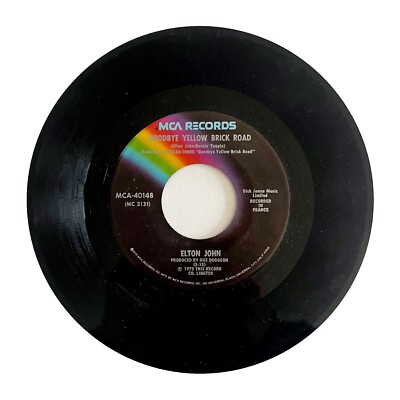 Elton John Goodbye Yellow Brick Road 45 Single 1973 Vinyl Record 7'' 45BinD
