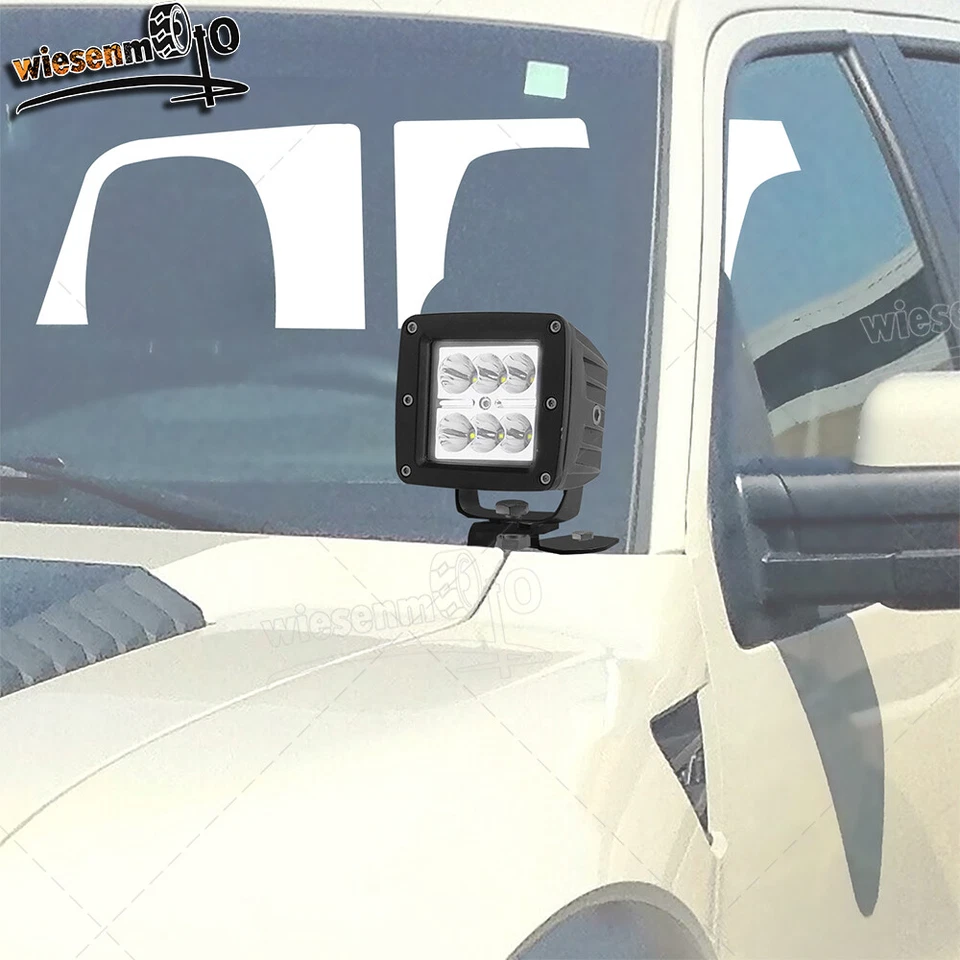 Soportes de montaje de zanja para capó de luz LED Fit 2004-2014 Ford F150/F150 SVT Raptor Foto 3 de 4