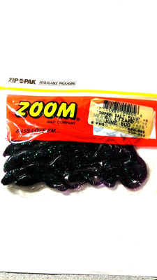 ZOOM, ''SUPER SALT PLUS 6''LIZARD''  JUNE BUG PATTERN, NEW IN ORIG. PACKAGE, 9EA.