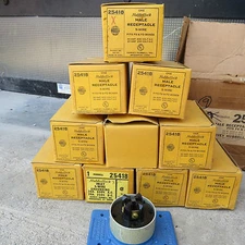 Hubbell Male Receptacles - 25418 - box of 10 - 30A 600VAC ~ 20A 250VDC 