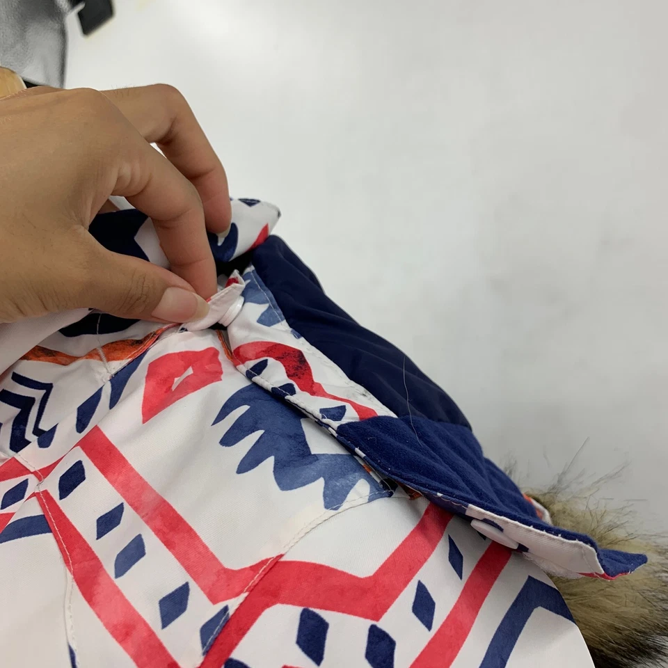 Chaqueta Roxy Niñas XL Mujer XS Azteca Aislada Nieve Desmontable Piel Sintética Sudadera con Capucha Foto 4 de 4