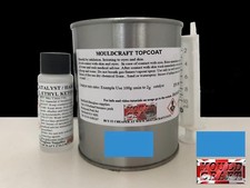 MAZARINE BLUE TOPCOAT FLOWCOAT 1kg KIT / FIBREGLASS moulds, resin boat repair