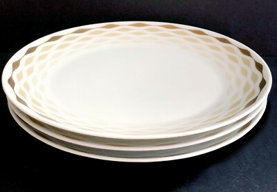 3 Arzberg Candlelight Gold Diamond Dessert Salad Plates 7.5'' Germany C200