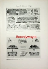 Designs For Labourers Cottages-5, Book Illustration (Print)