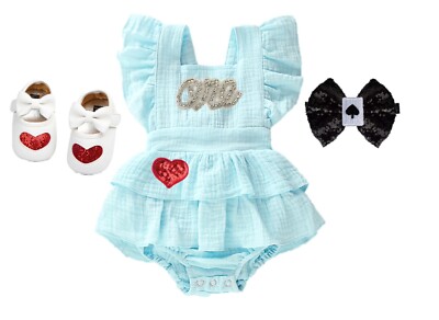 blue dress for baby girl Classic “Alice in Wonderland” Romper Set – MintPinkSugar