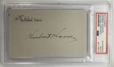 President Herbert Hoover Signed Autograph 3x5 Cut Stationery - PSA DNA - FREE SH