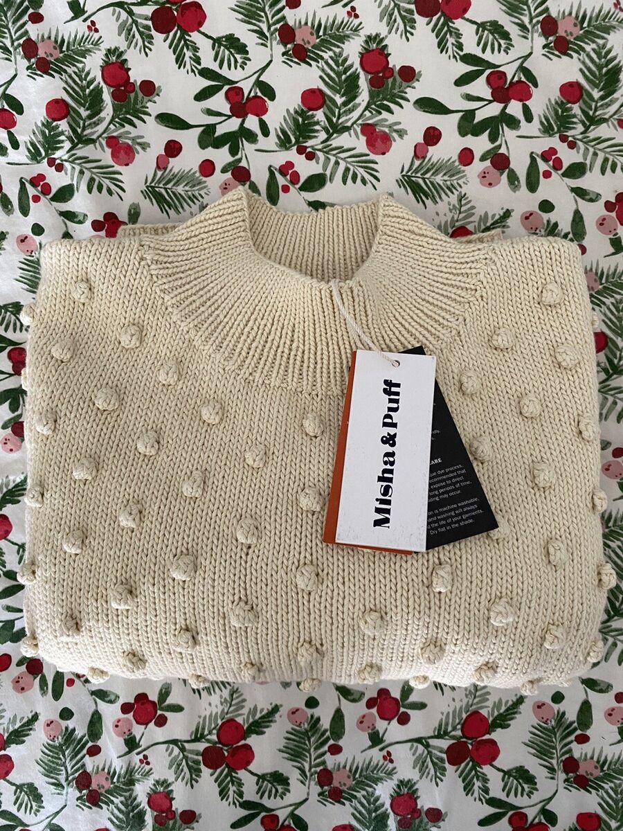 nwt MISHA & PUFF adult popcorn sweater xs in string