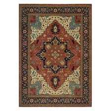 10' x 14' Bruschetta Red Wool Hand Knotted Heris ReCreation Oriental Rug R90268