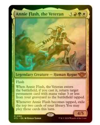 mtg cards that give flash Annie Flash, the Veteran - Foil Outlaws of Thunder Junction MTG