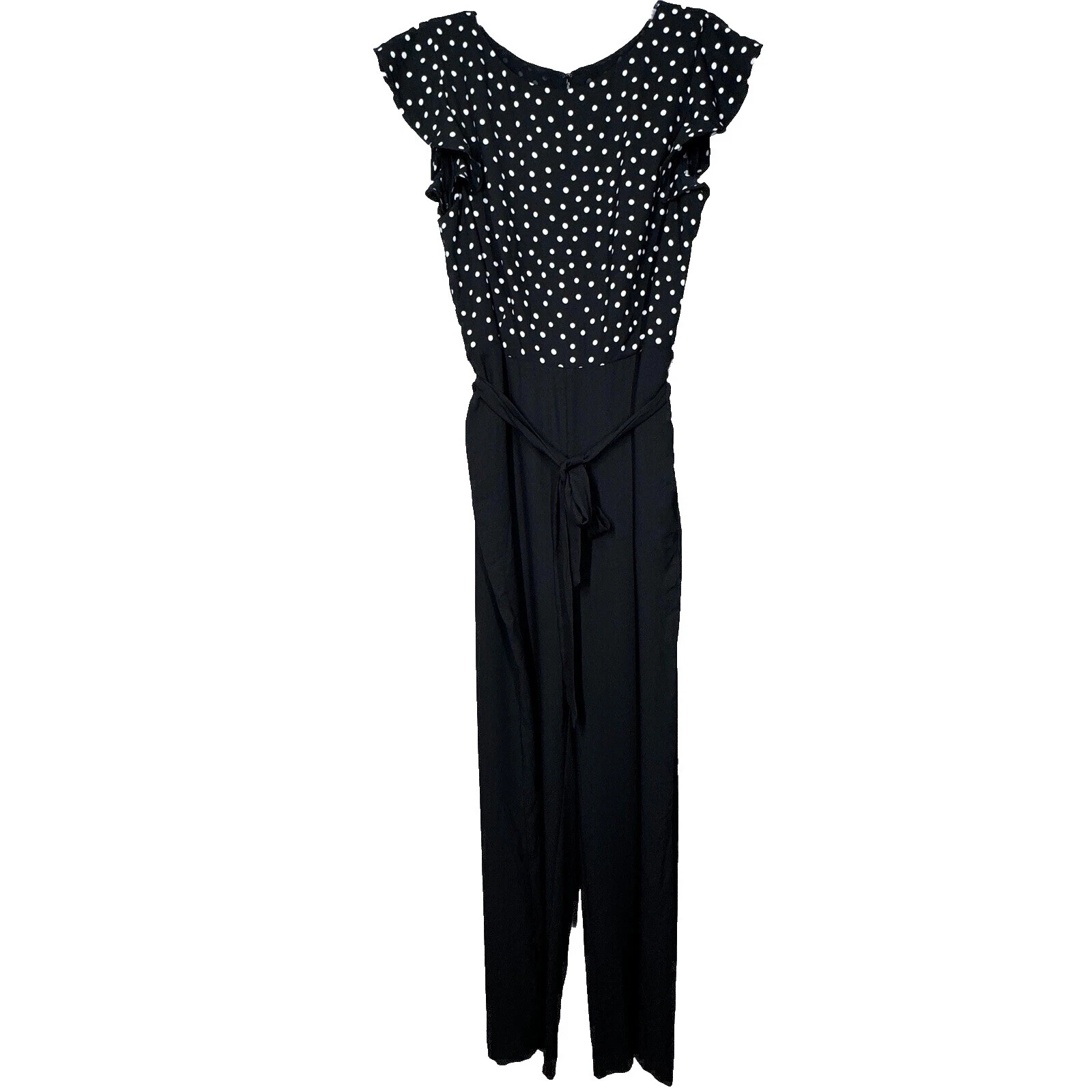 Polka Dot Black Plus Jumpsuits & Rompers for Women