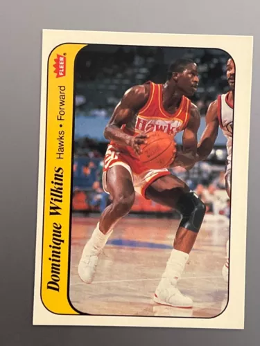 1986 Fleer Basketball Dominique Wilkins Sticker #11