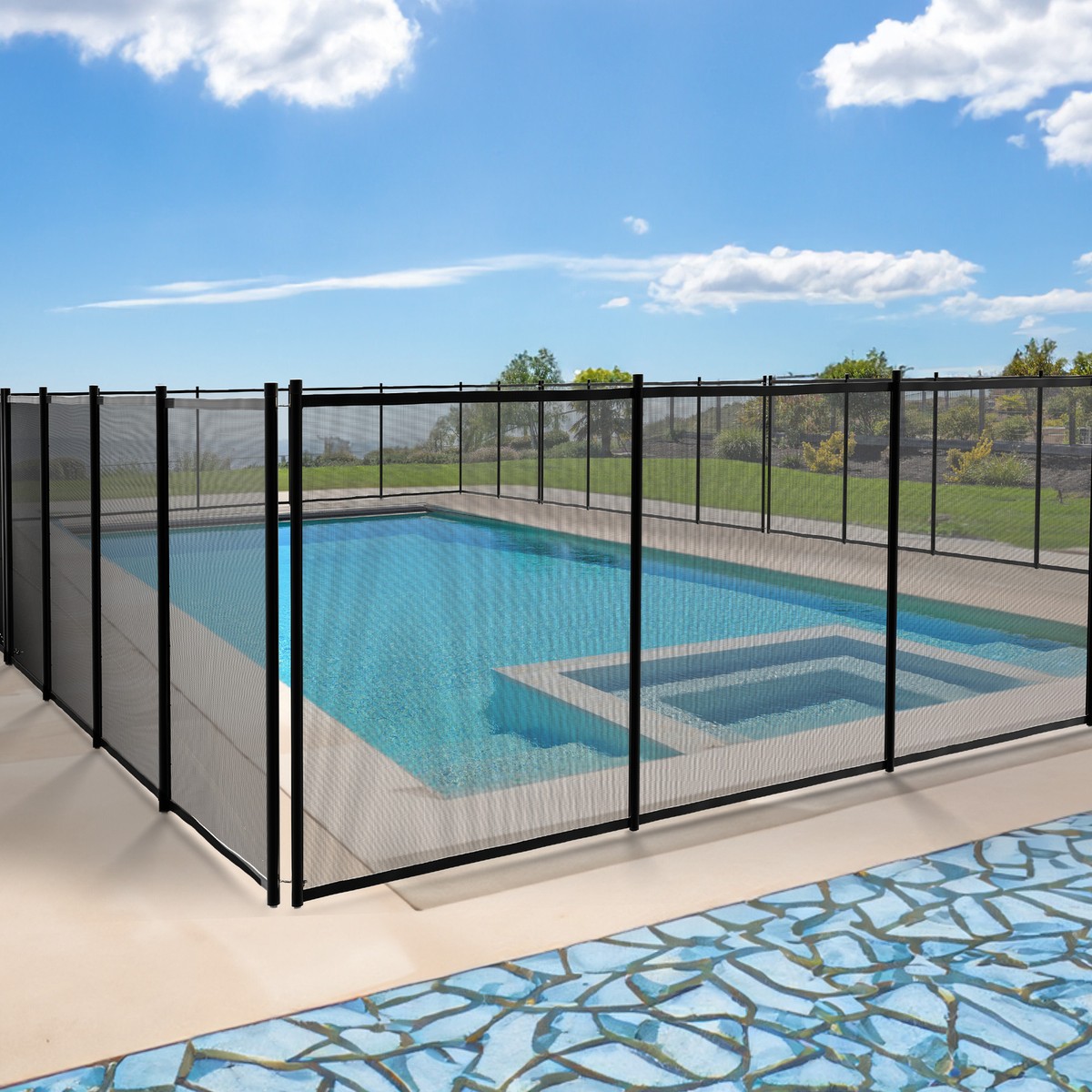 Swimming Pool Privacy Fence Costway 4'X48' Swimming Pool Fence Garden