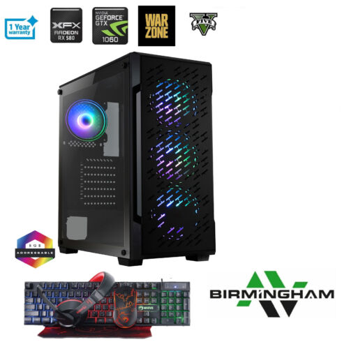 FAST Gaming PC i7 i5 i3 Tower Gaming Computer 32GB RAM GTX 1660 Win 11 WiFi - Bild 1 von 5