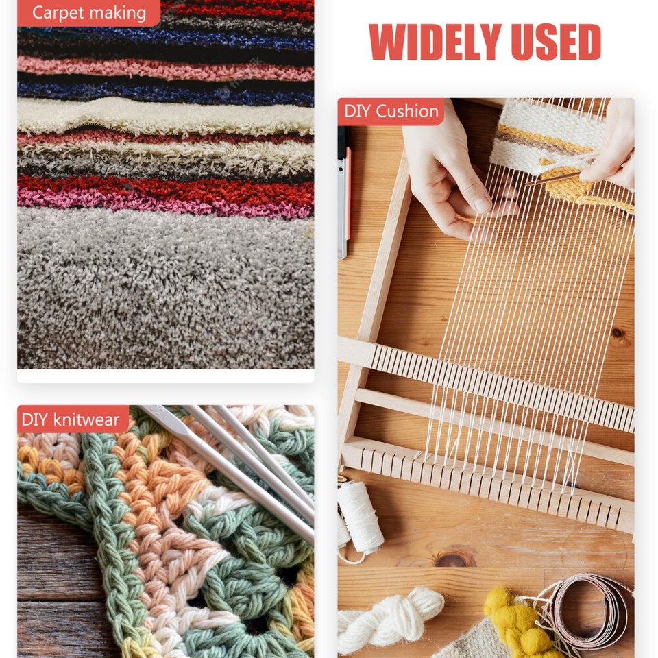 12 Pcs Carpet Embroidery Yarn Colorful Rugs Area Knitting Kit eBay