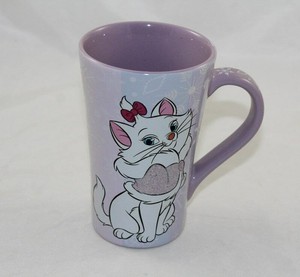 Mug Haut Chat Marie Disney Store Aristochats Mauve Strass Paillete Noel 13 Cm Ebay