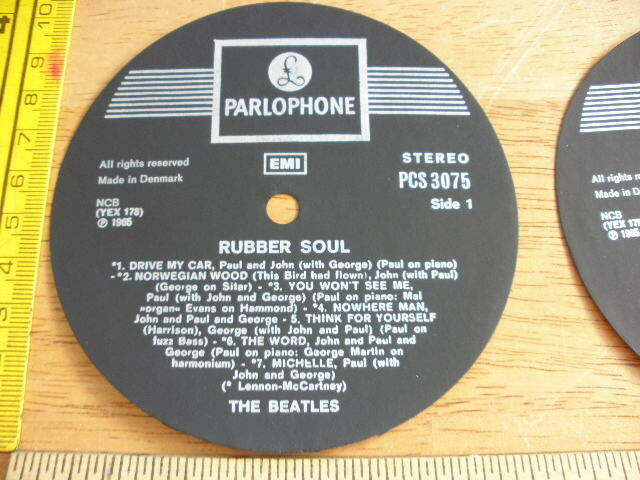 The Beatles Rubber Soul 1965 Parlophone EMI record label paper lot