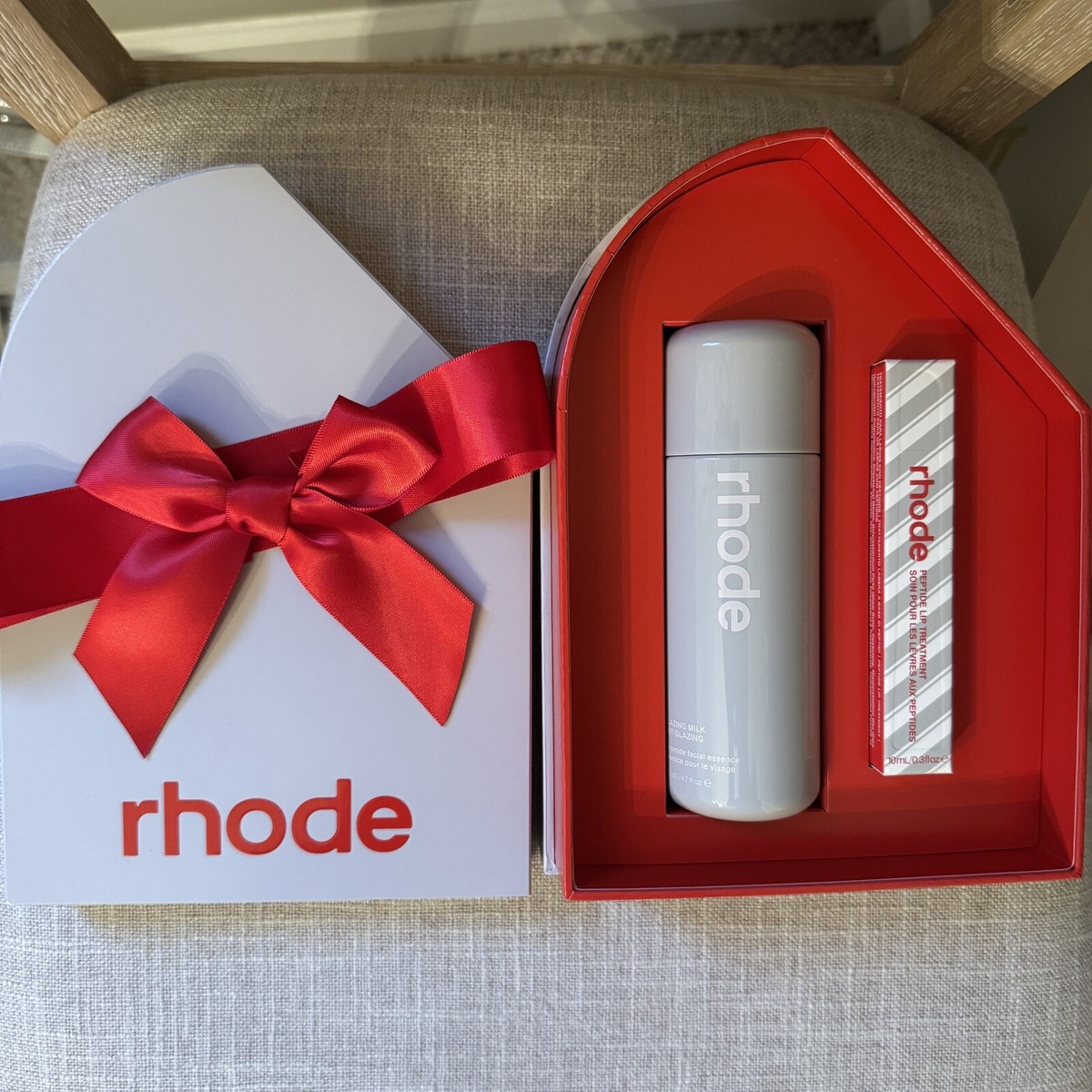 RHODE 限定HOLIDAY DUO グレイジング ミルク+ペパーミントリップ Rhode 2-PC 'Holiday Duo' Peppermint Glaze Lip Treatment +