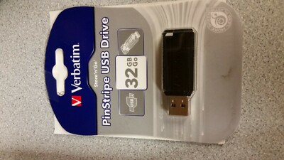 Verbatim Store 'n' Go PinStripe 32 GB USB 2.0 Flash Drive - Black - External